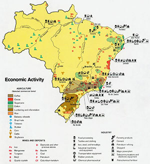Mappa attività economiche in brasile 
